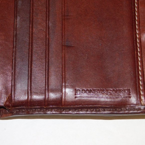 Rare Vintage Dooney & Bourke Signature Heart Canvas Leather Wallet Buckle - Picture 4 of 9